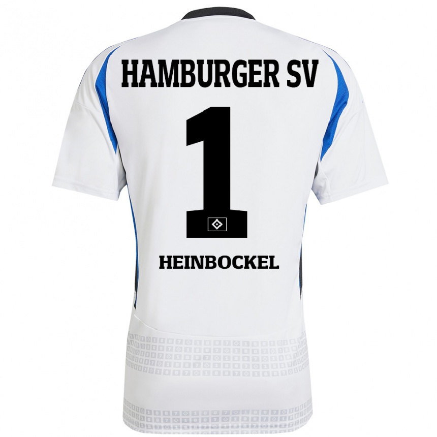 Kids Football Simon Heinbockel #1 White Blue Home Jersey 2024/25 T-Shirt Australia