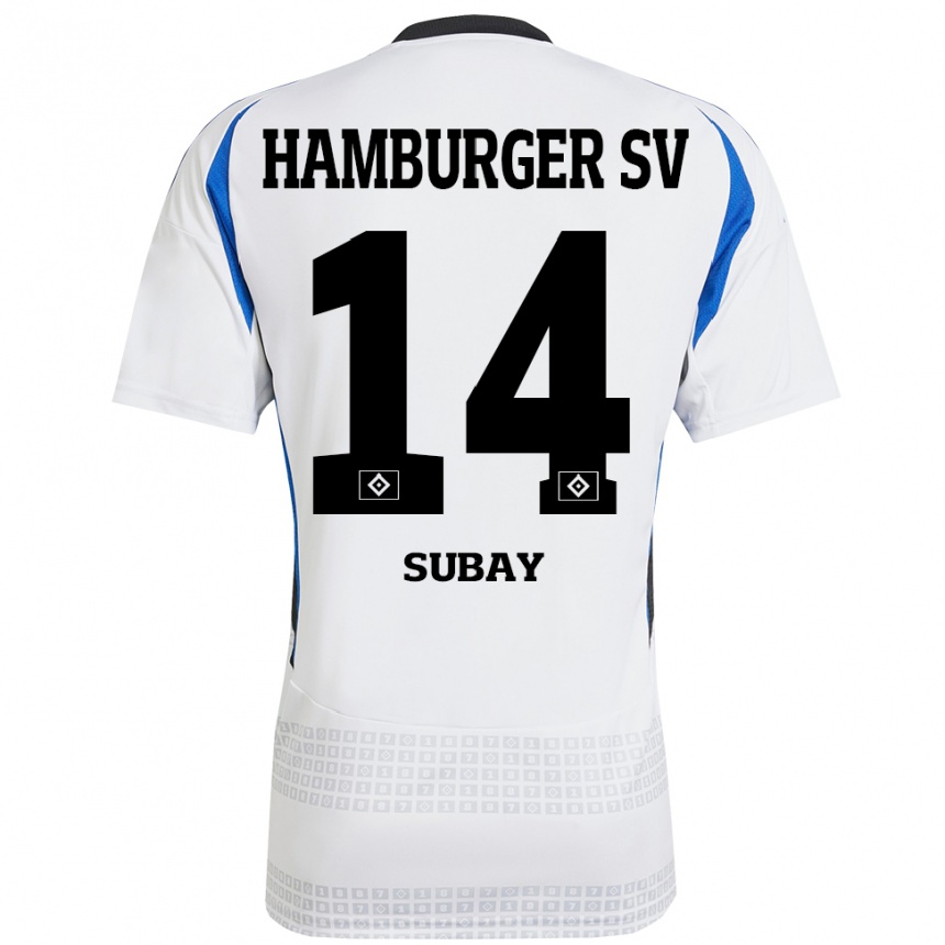 Kids Football Okan Özer Subay #14 White Blue Home Jersey 2024/25 T-Shirt Australia