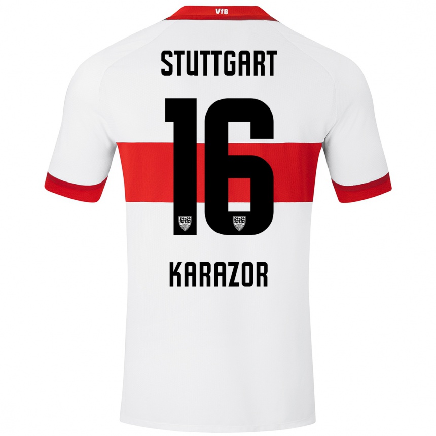 Kids Football Atakan Karazor #16 White Red Home Jersey 2024/25 T-Shirt Australia