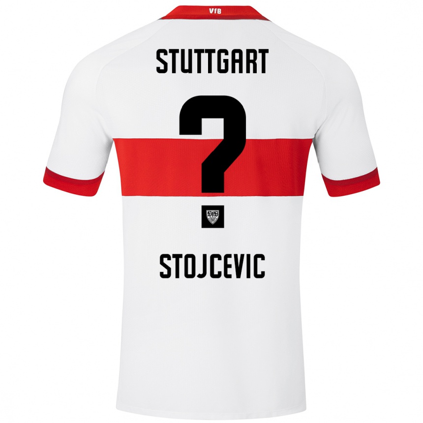 Kids Football Martin Stojcevic #0 White Red Home Jersey 2024/25 T-Shirt Australia