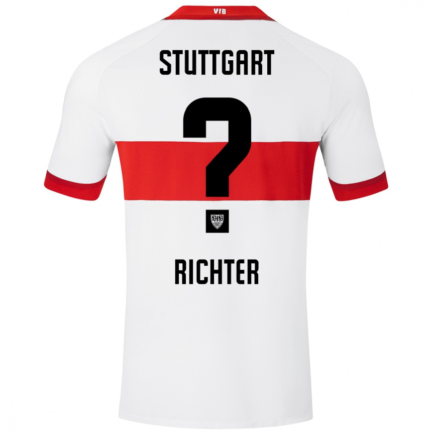 Kids Football Nils Richter #0 White Red Home Jersey 2024/25 T-Shirt Australia