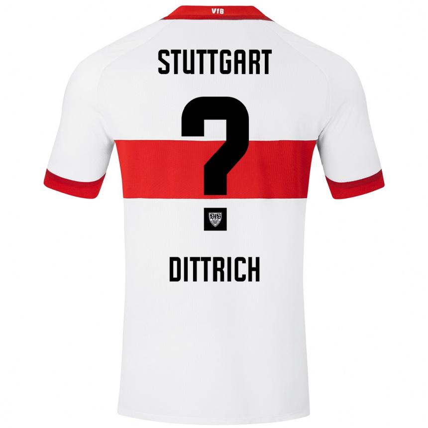 Kids Football Robin Dittrich #0 White Red Home Jersey 2024/25 T-Shirt Australia