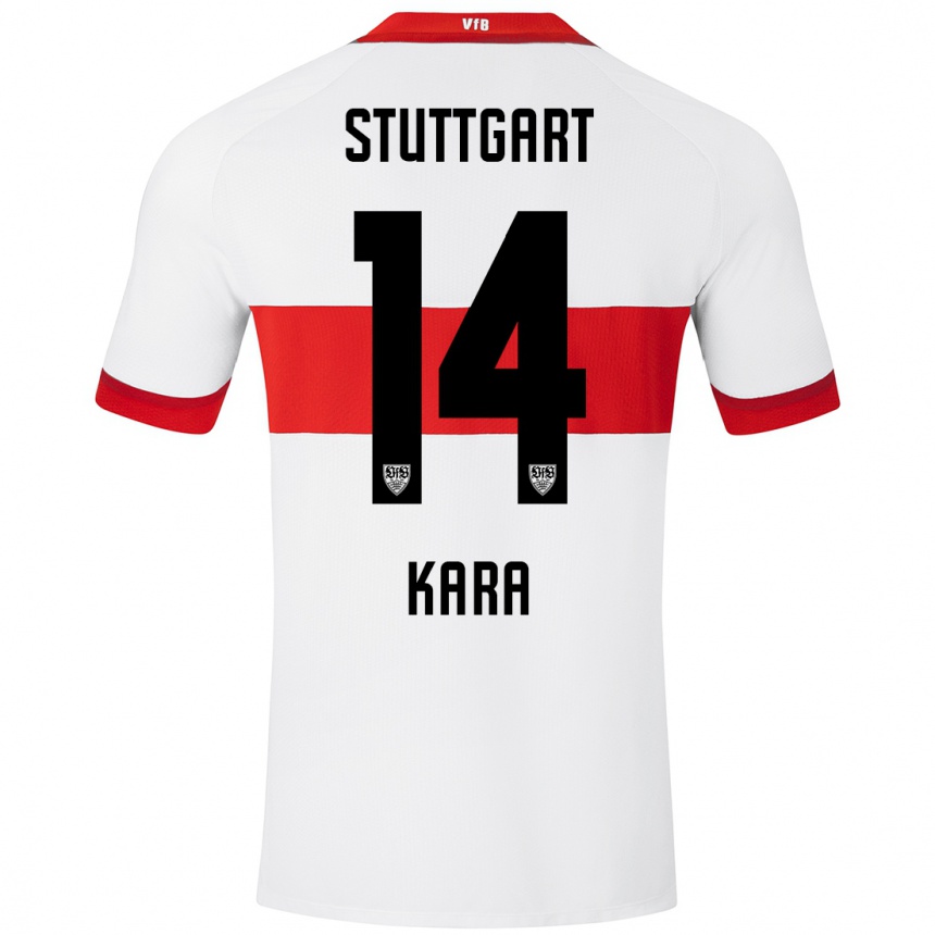 Kids Football Semih Kara #14 White Red Home Jersey 2024/25 T-Shirt Australia