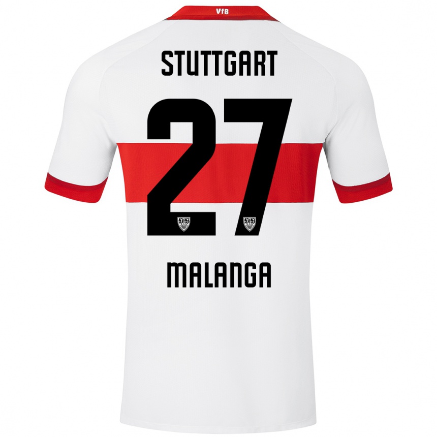 Kids Football Jarzinho Malanga #27 White Red Home Jersey 2024/25 T-Shirt Australia