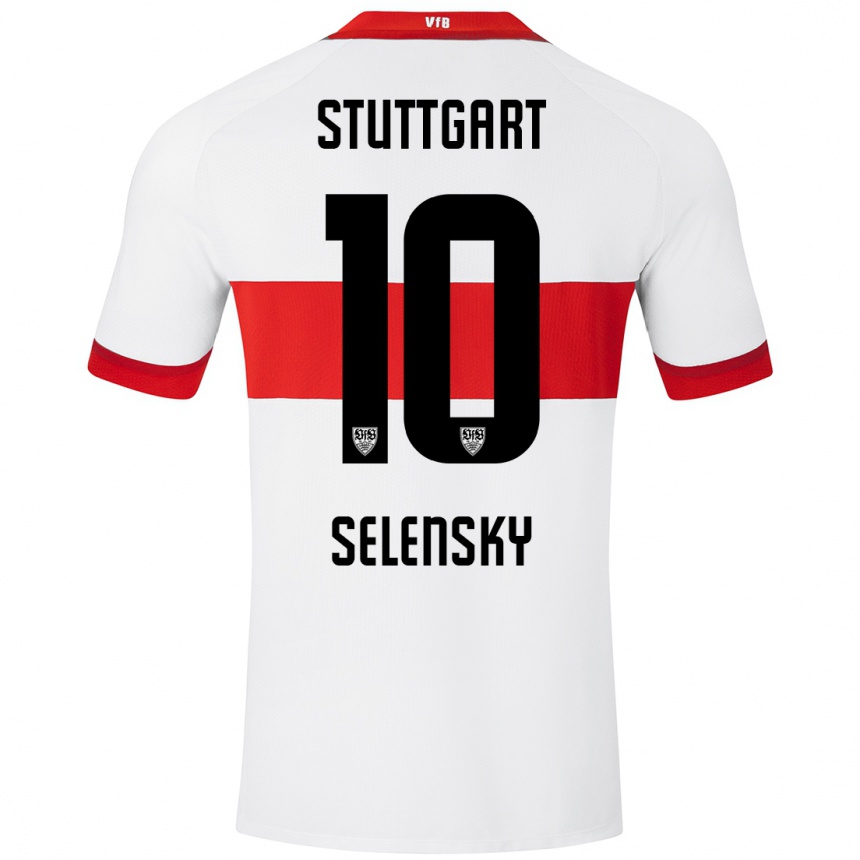 Kids Football Anja Selensky #10 White Red Home Jersey 2024/25 T-Shirt Australia