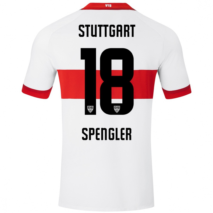 Kids Football Jana Spengler #18 White Red Home Jersey 2024/25 T-Shirt Australia