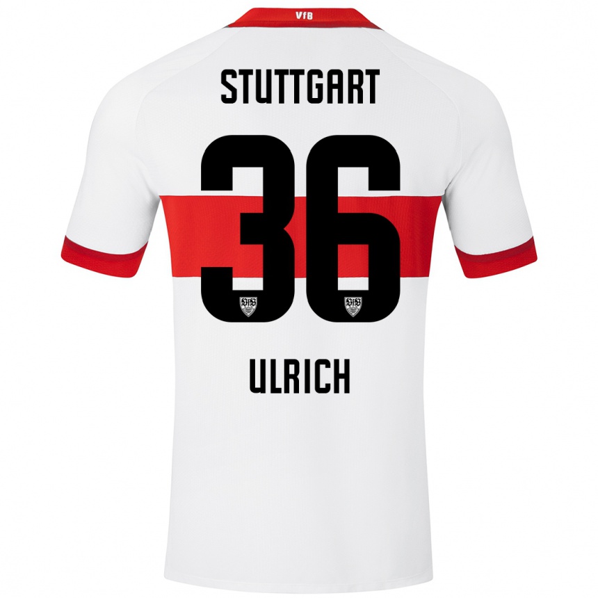 Kids Football Laurin Ulrich #36 White Red Home Jersey 2024/25 T-Shirt Australia