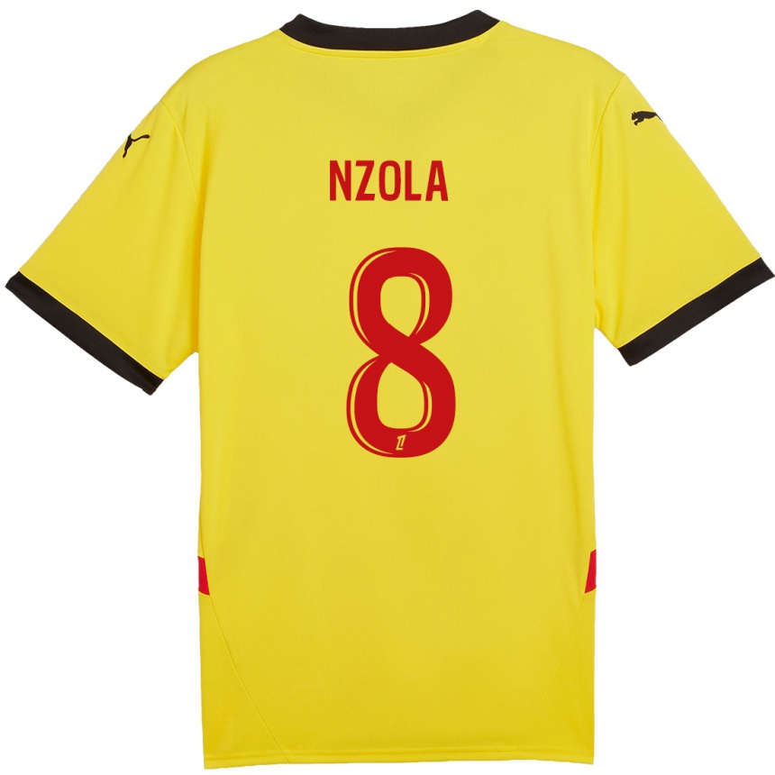 Kids Football M'bala Nzola #8 Yellow Red Home Jersey 2024/25 T-Shirt Australia