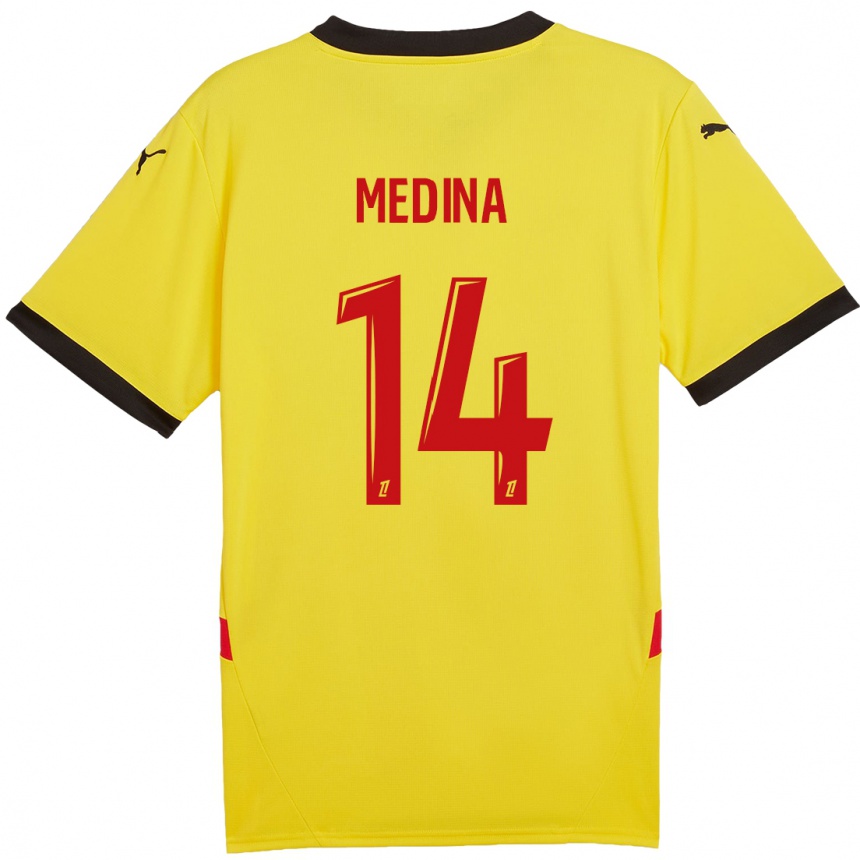 Kids Football Facundo Medina #14 Yellow Red Home Jersey 2024/25 T-Shirt Australia