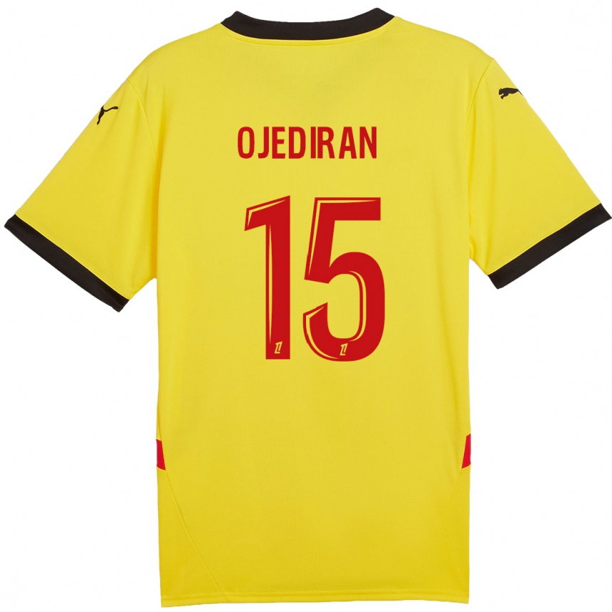 Kids Football Hamzat Ojediran #15 Yellow Red Home Jersey 2024/25 T-Shirt Australia