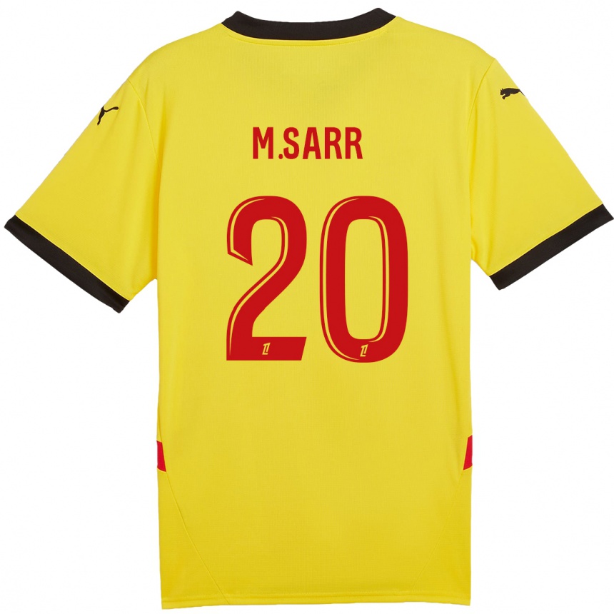 Kids Football Malang Sarr #20 Yellow Red Home Jersey 2024/25 T-Shirt Australia