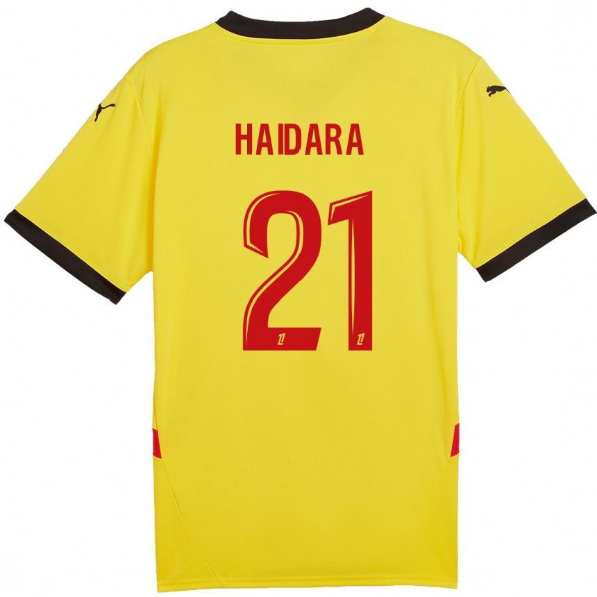 Kids Football Massadio Haidara #21 Yellow Red Home Jersey 2024/25 T-Shirt Australia