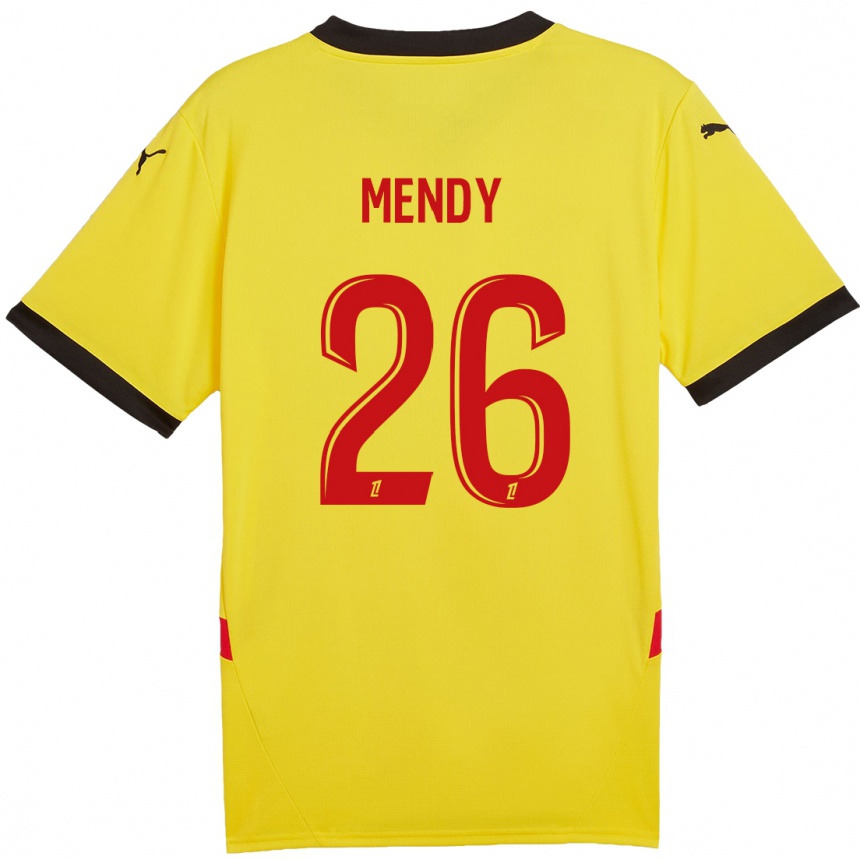 Kids Football Nampalys Mendy #26 Yellow Red Home Jersey 2024/25 T-Shirt Australia