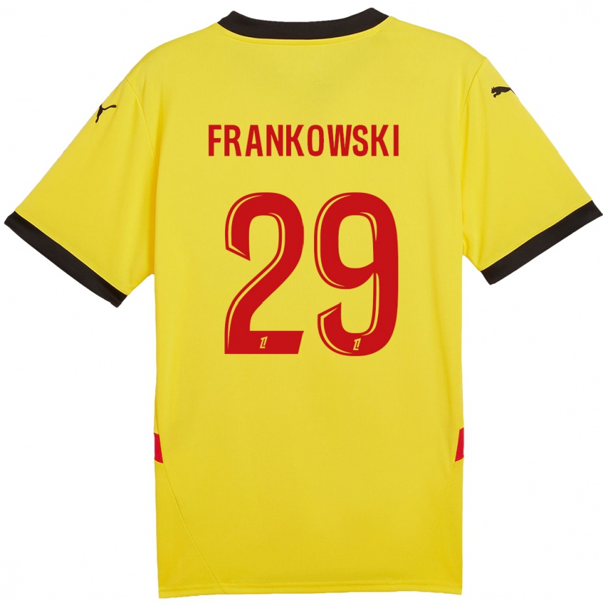 Kids Football Przemyslaw Frankowski #29 Yellow Red Home Jersey 2024/25 T-Shirt Australia