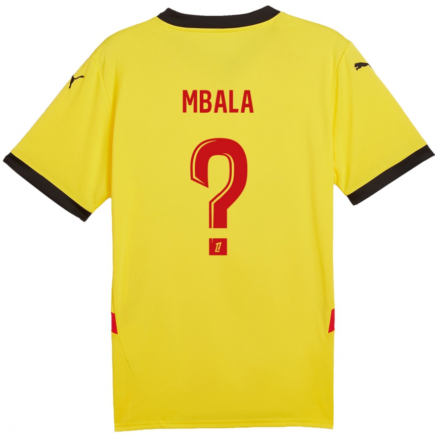 Kids Football Keny Mbala #0 Yellow Red Home Jersey 2024/25 T-Shirt Australia