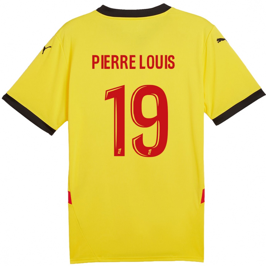 Kids Football Dayana Pierre-Louis #19 Yellow Red Home Jersey 2024/25 T-Shirt Australia