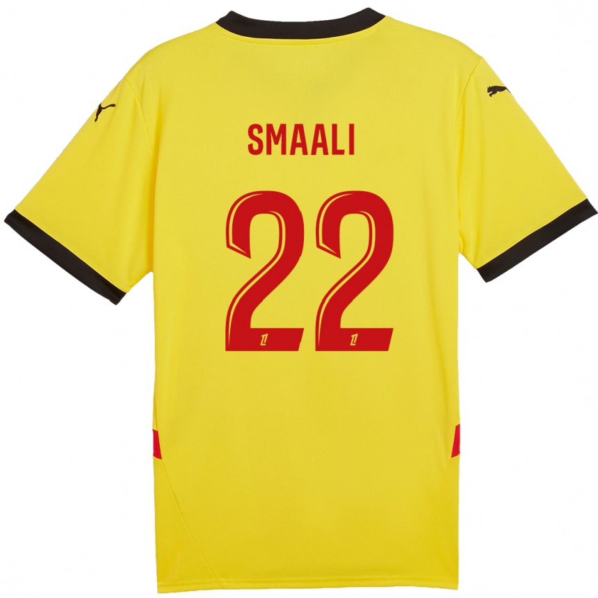 Kids Football Emma Smaali #22 Yellow Red Home Jersey 2024/25 T-Shirt Australia