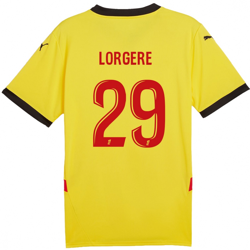 Kids Football Charlotte Lorgeré #29 Yellow Red Home Jersey 2024/25 T-Shirt Australia