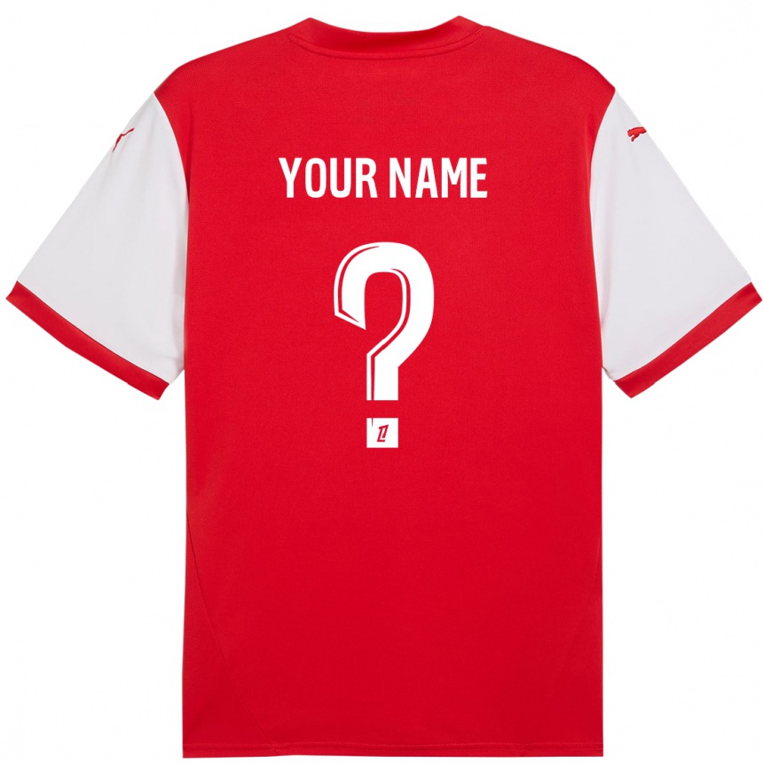 Kids Football Your Name #0 Red White Home Jersey 2024/25 T-Shirt Australia