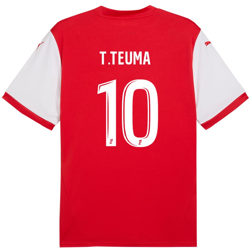 Kids Football Teddy Teuma #10 Red White Home Jersey 2024/25 T-Shirt Australia