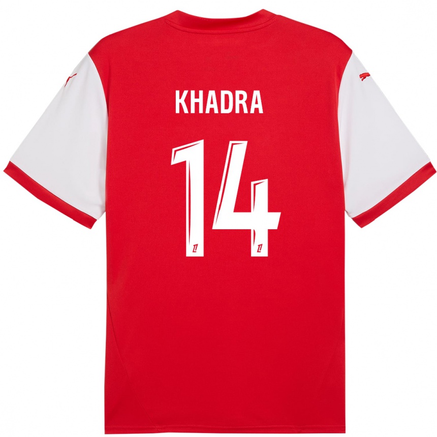 Kids Football Reda Khadra #14 Red White Home Jersey 2024/25 T-Shirt Australia