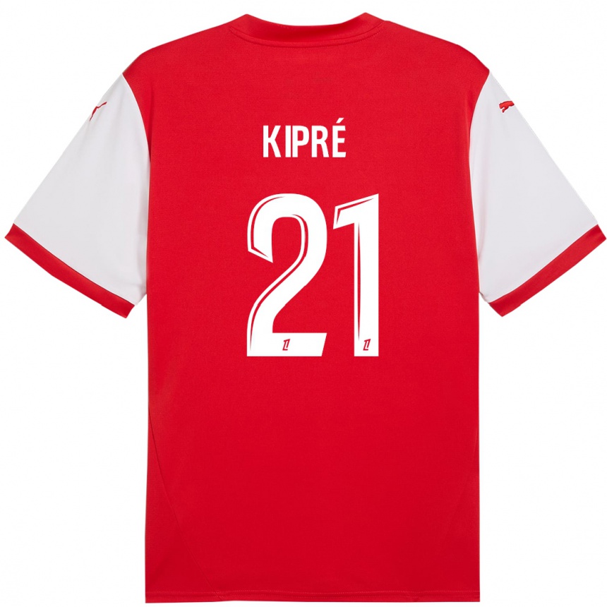 Kids Football Cédric Kipré #21 Red White Home Jersey 2024/25 T-Shirt Australia