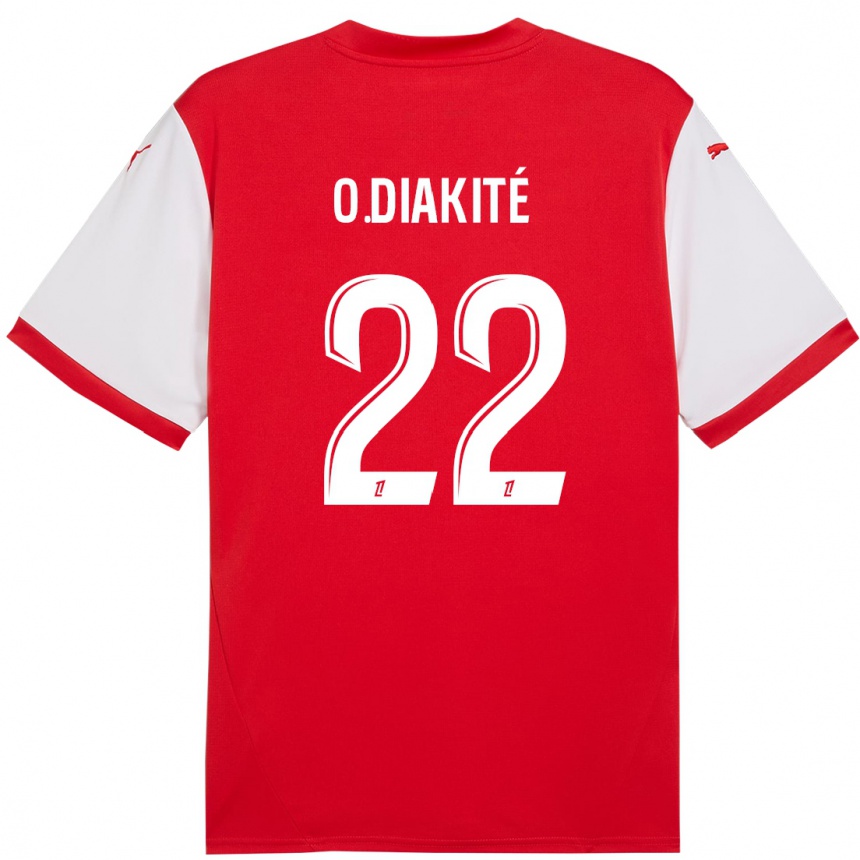 Kids Football Oumar Diakité #22 Red White Home Jersey 2024/25 T-Shirt Australia