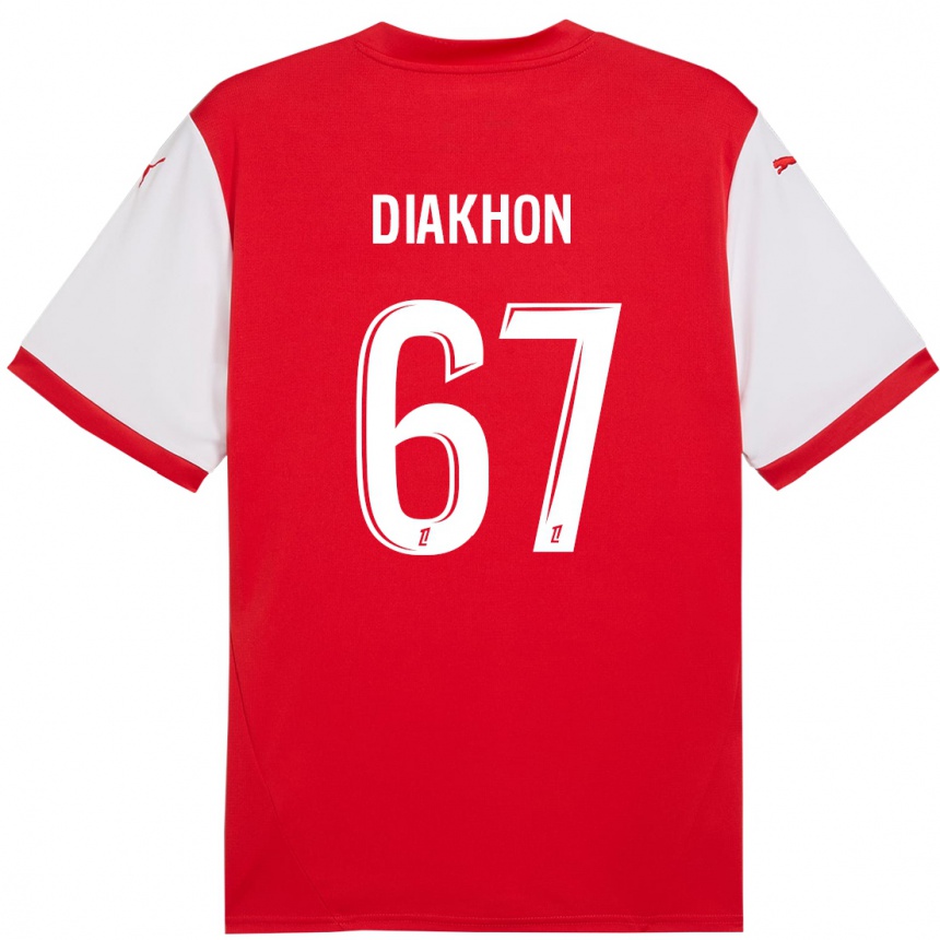 Kids Football Mamadou Diakhon #67 Red White Home Jersey 2024/25 T-Shirt Australia