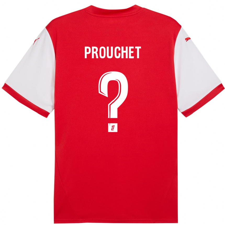 Kids Football Killian Prouchet #0 Red White Home Jersey 2024/25 T-Shirt Australia