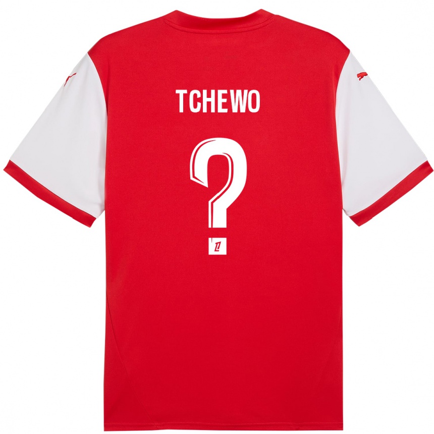 Kids Football Ryan Tchapda Tchewo #0 Red White Home Jersey 2024/25 T-Shirt Australia