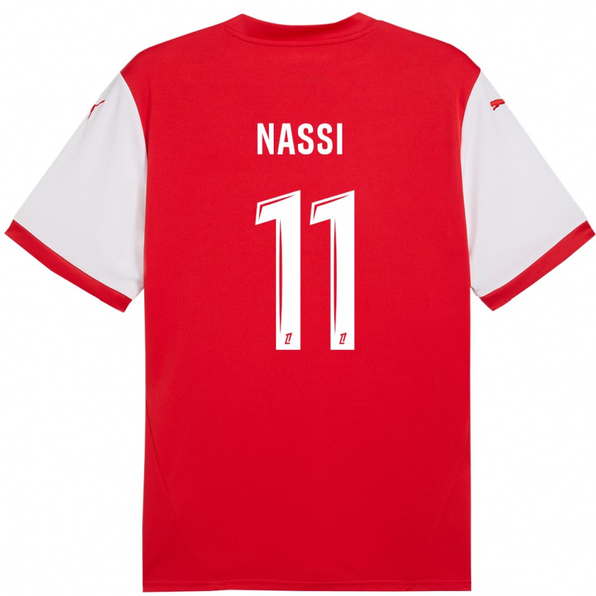 Kids Football Jade Nassi #11 Red White Home Jersey 2024/25 T-Shirt Australia