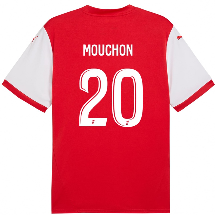 Kids Football Noemie Mouchon #20 Red White Home Jersey 2024/25 T-Shirt Australia