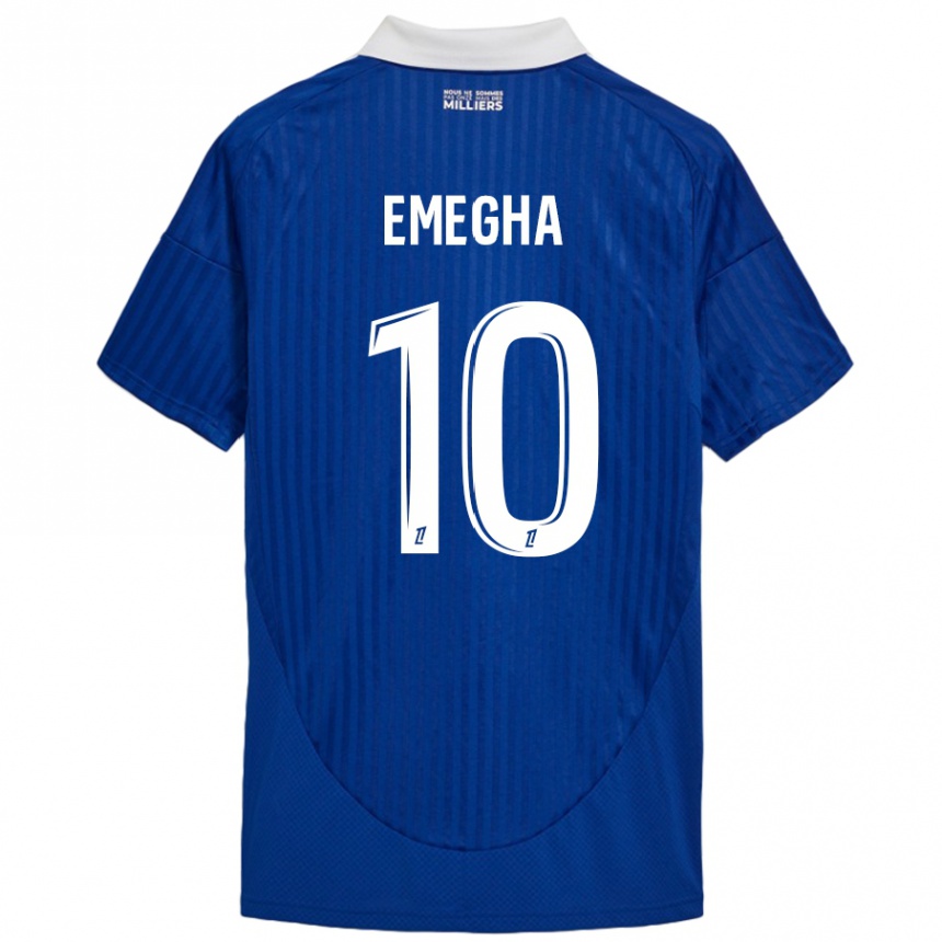 Kids Football Emanuel Emegha #10 Blue White Home Jersey 2024/25 T-Shirt Australia