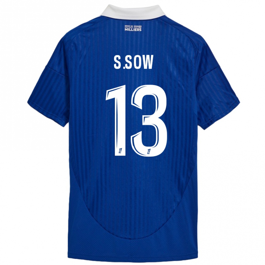 Kids Football Saïdou Sow #13 Blue White Home Jersey 2024/25 T-Shirt Australia