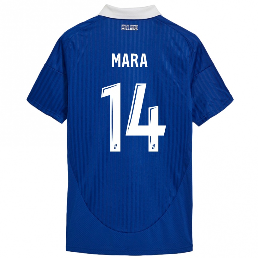 Kids Football Sékou Mara #14 Blue White Home Jersey 2024/25 T-Shirt Australia