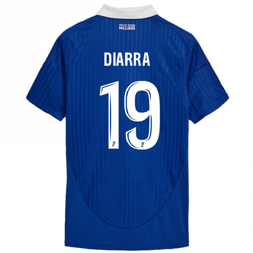 Kids Football Habib Diarra #19 Blue White Home Jersey 2024/25 T-Shirt Australia