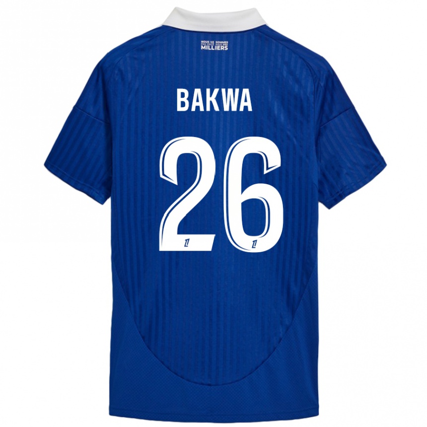 Kids Football Dilane Bakwa #26 Blue White Home Jersey 2024/25 T-Shirt Australia