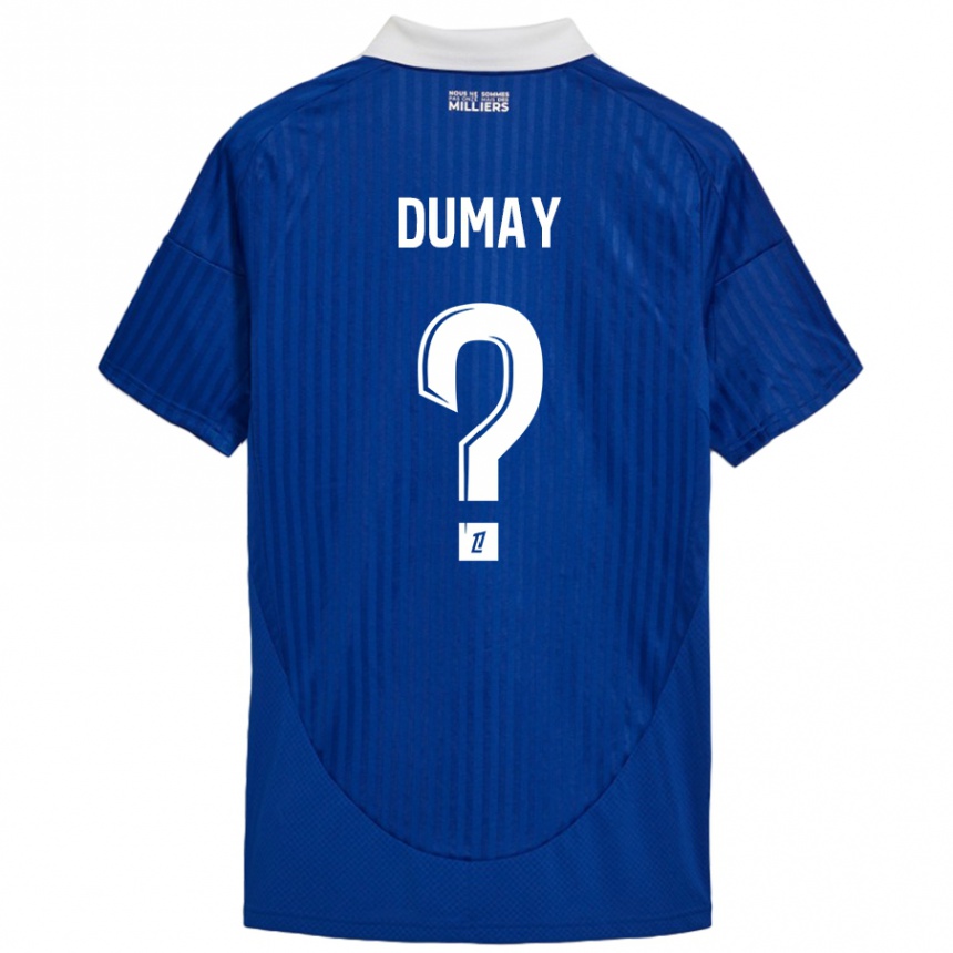 Kids Football Yoann Dumay #0 Blue White Home Jersey 2024/25 T-Shirt Australia