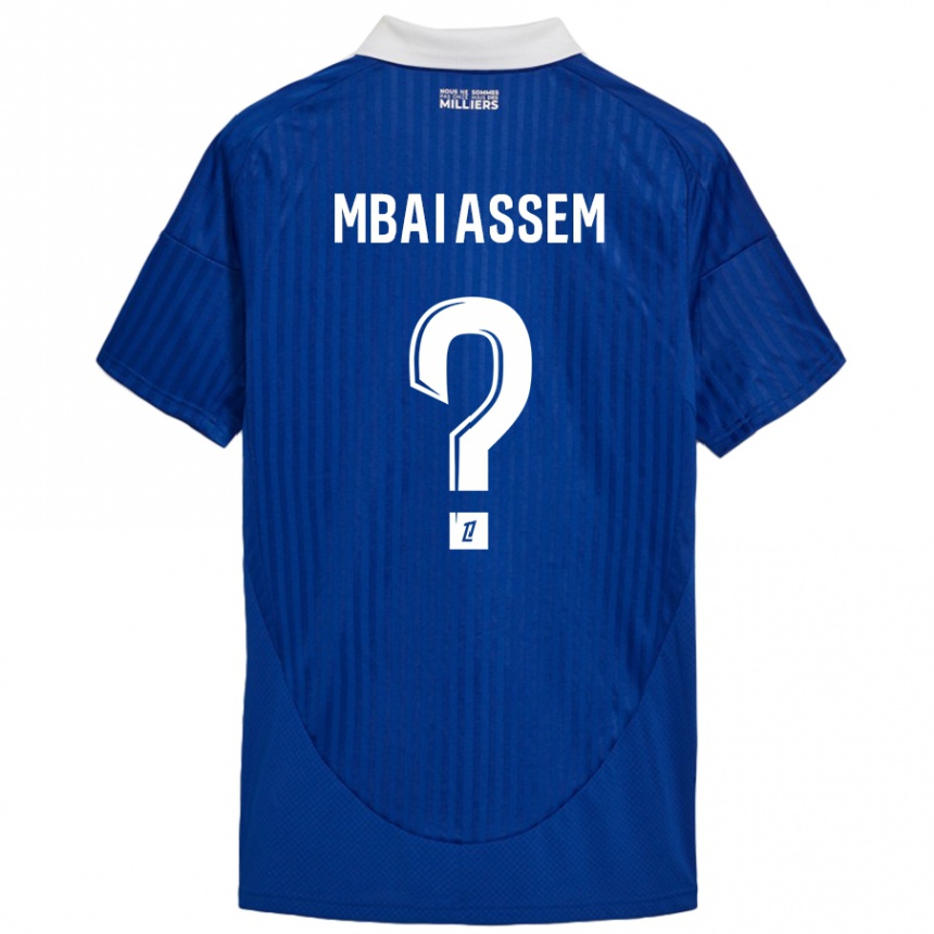 Kids Football Chris Mbaï-Assem #0 Blue White Home Jersey 2024/25 T-Shirt Australia