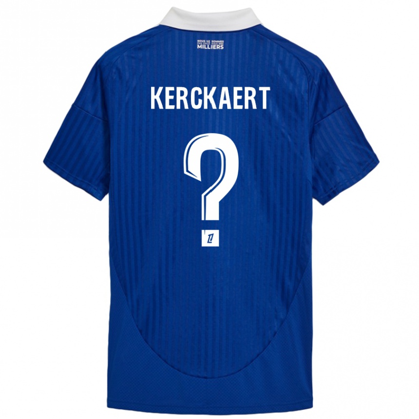 Kids Football Gabriel Kerckaert #0 Blue White Home Jersey 2024/25 T-Shirt Australia