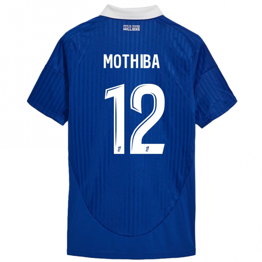 Kids Football Lebo Mothiba #12 Blue White Home Jersey 2024/25 T-Shirt Australia