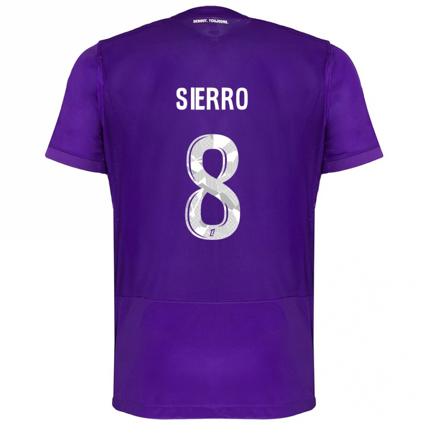 Kids Football Vincent Sierro #8 Purple White Home Jersey 2024/25 T-Shirt Australia