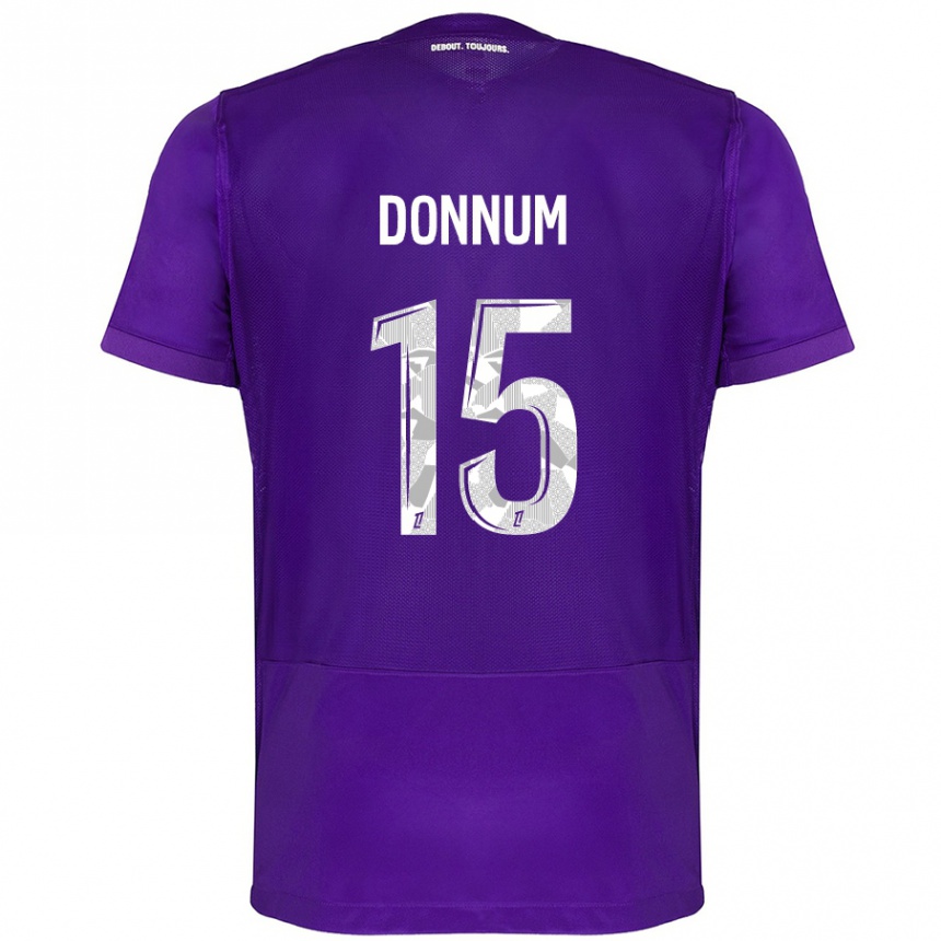 Kids Football Aron Dønnum #15 Purple White Home Jersey 2024/25 T-Shirt Australia