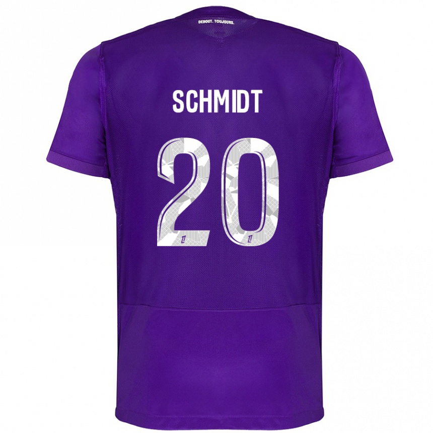 Kids Football Niklas Schmidt #20 Purple White Home Jersey 2024/25 T-Shirt Australia