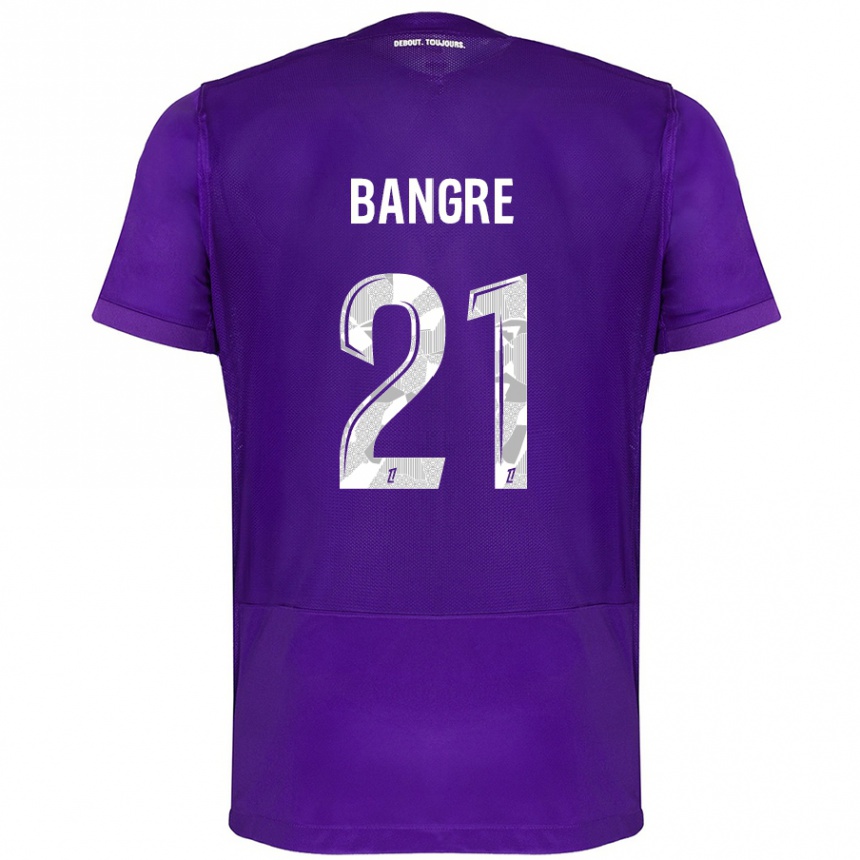 Kids Football Mamady Bangré #21 Purple White Home Jersey 2024/25 T-Shirt Australia