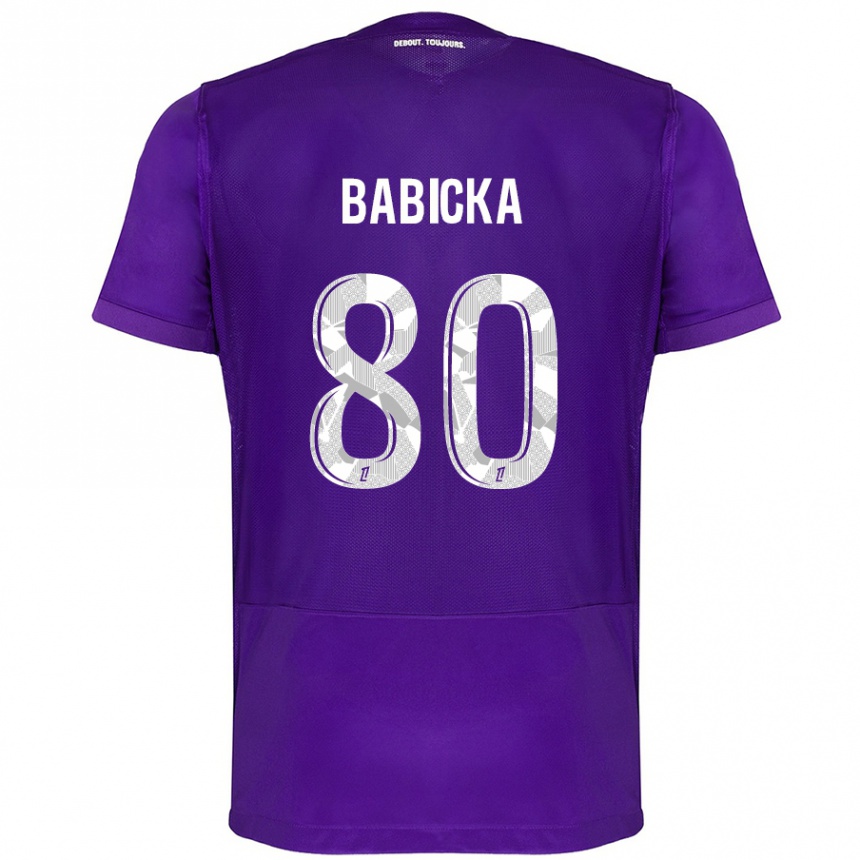 Kids Football Shavy Babicka #80 Purple White Home Jersey 2024/25 T-Shirt Australia