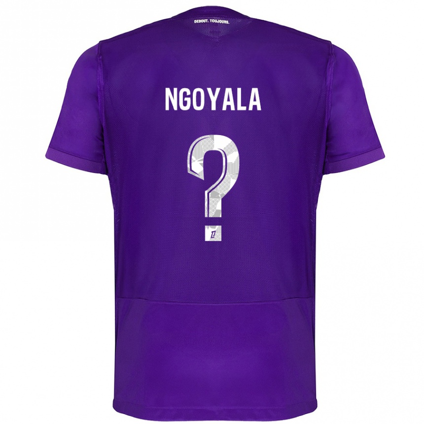 Kids Football Frédéric Efuele Ngoyala #0 Purple White Home Jersey 2024/25 T-Shirt Australia