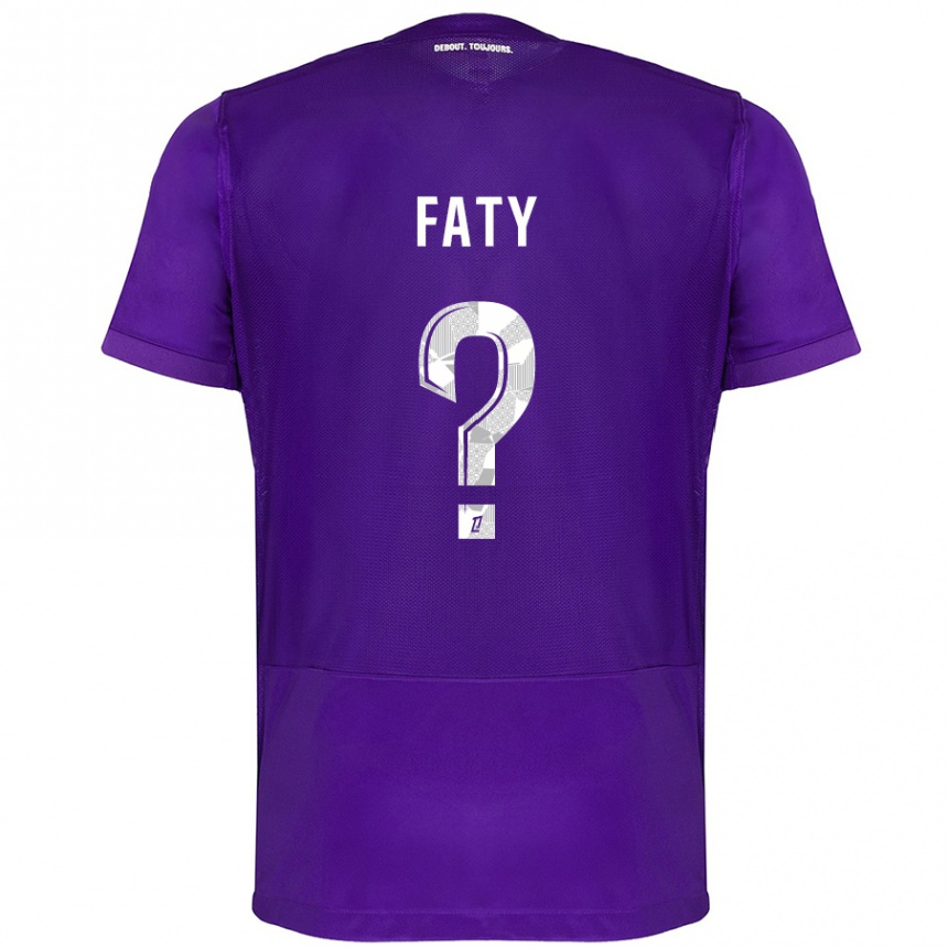 Kids Football Enzo Faty #0 Purple White Home Jersey 2024/25 T-Shirt Australia