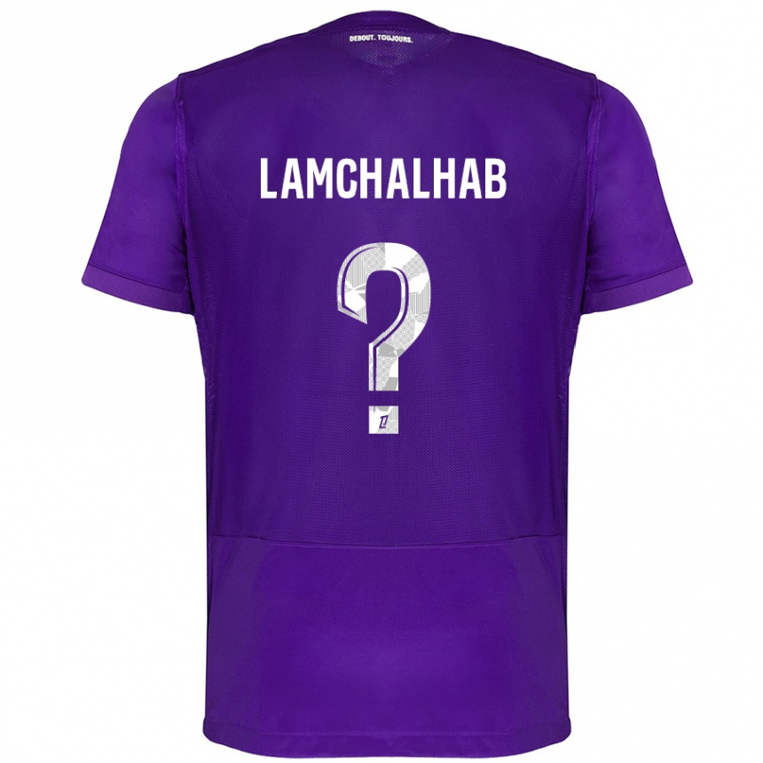 Kids Football Merwan Lamchalhab #0 Purple White Home Jersey 2024/25 T-Shirt Australia