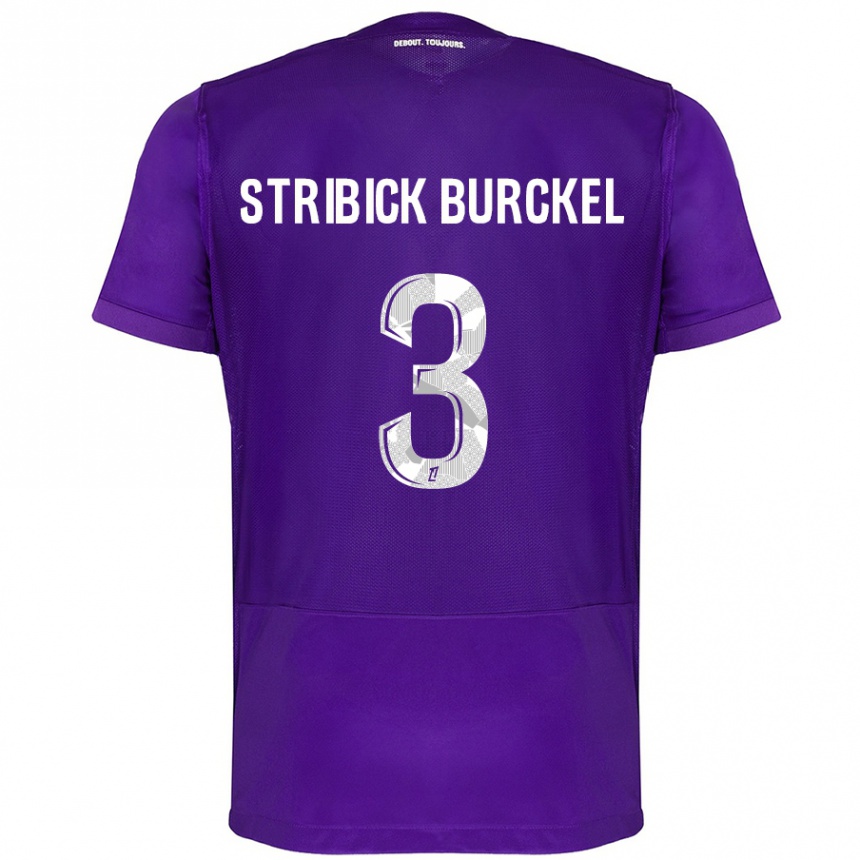 Kids Football Laetitia Stribick-Burckel #3 Purple White Home Jersey 2024/25 T-Shirt Australia